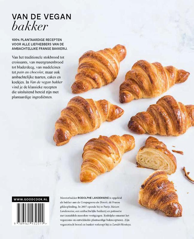Achterkant van Van de vegan bakker