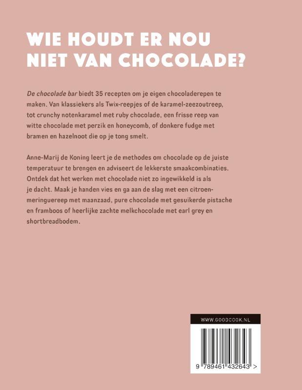 Achterkant van De chocolade bar