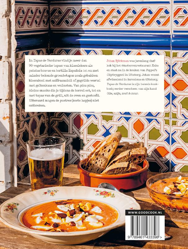 Achterkant van Tapas de Verduras