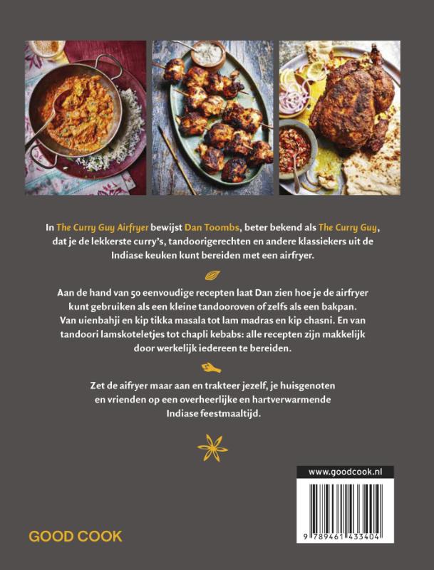 Achterkant van The Curry Guy Airfryer