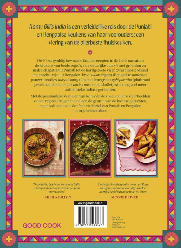 Achterkant van Romy Gill's India