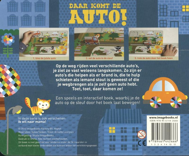 Achterkant van Daar komt de auto!