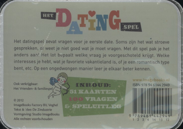 Achterkant van Het datingspel