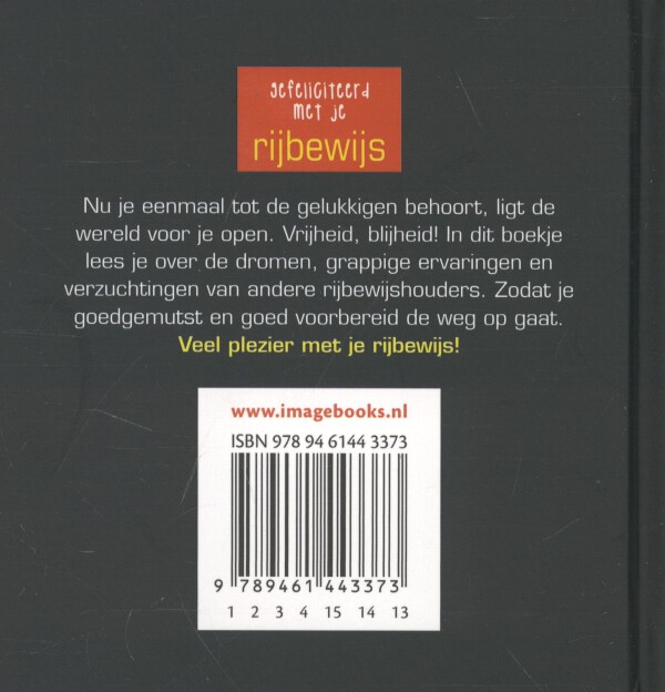 Achterkant van Gefeliciteerd met je rijbewijs