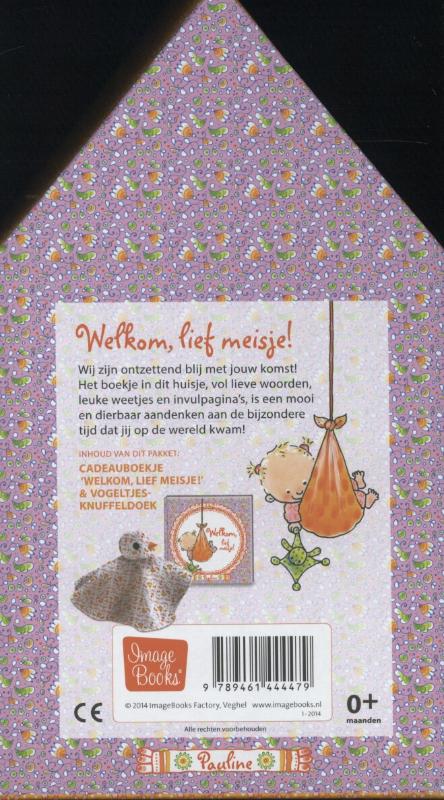 Achterkant van Cadeauboekje welkom, lief meisje