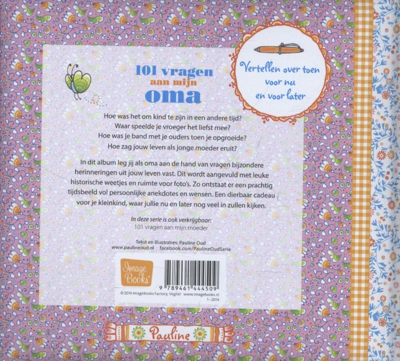 Achterkant van 101 Vragen aan mijn oma