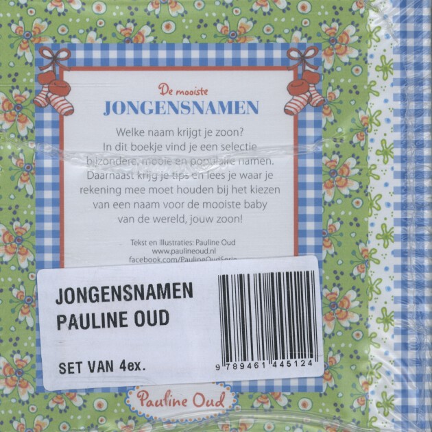 Achterkant van Jongensnamen set 4 ex