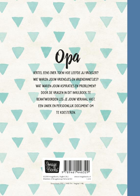 Achterkant van Opa schrijft