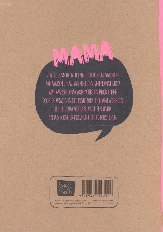 Achterkant van Mama schrijft