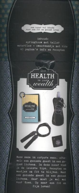 Achterkant van Happy Living Kadokoker - Your health is your wealth
