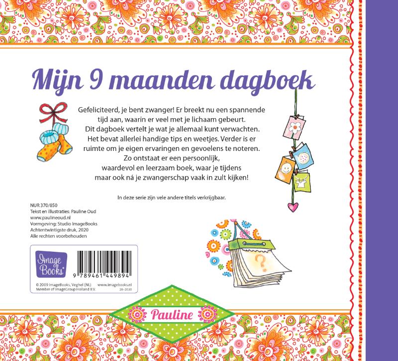 Achterkant van Mijn 9 maanden dagboek