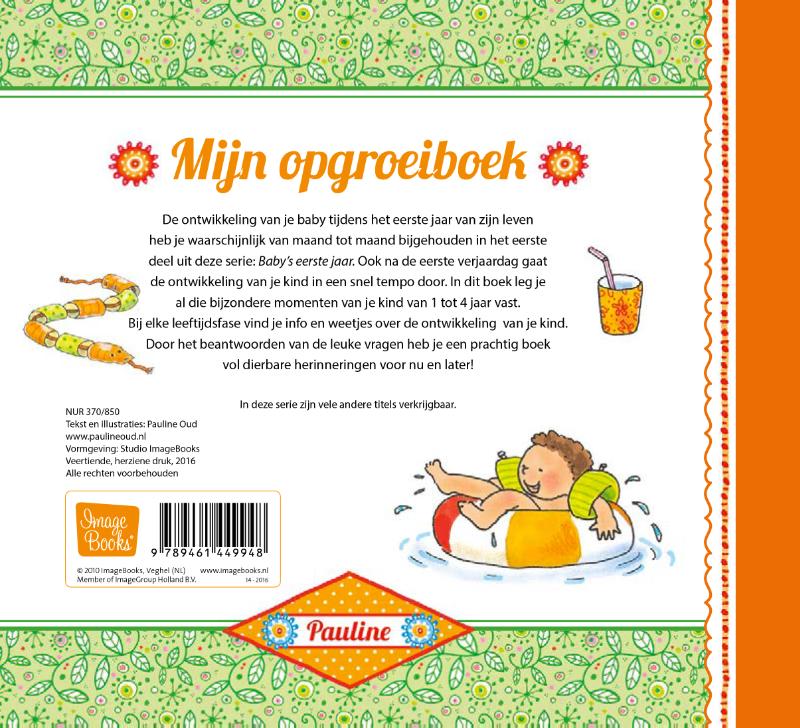 Achterkant van Mijn opgroeiboek