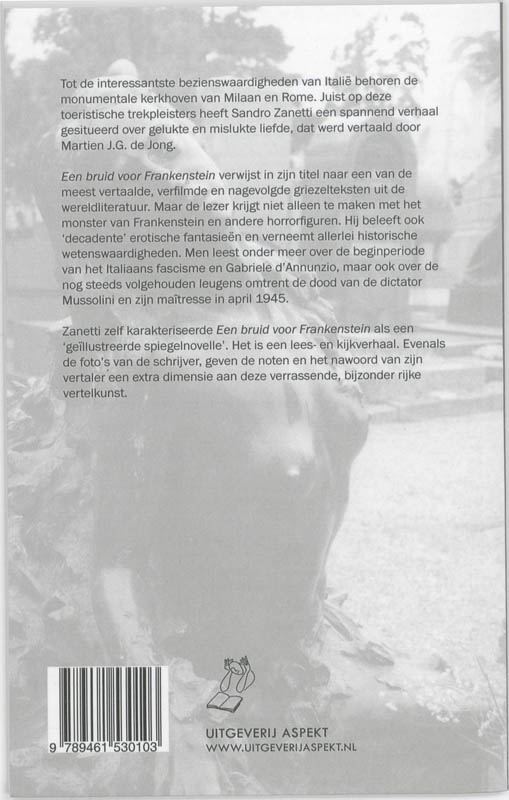 Achterkant van Een bruid voor Frankenstein