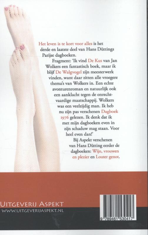 Achterkant van Het leven is te kort voor alles