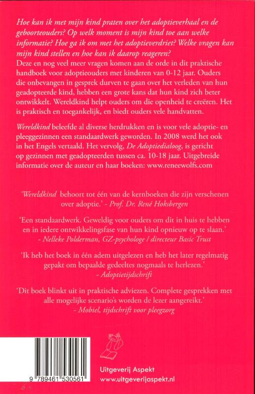 Achterkant van Wereldkind. Praten met je adoptiekind.