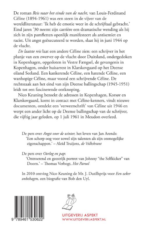 Achterkant van De laatste reis