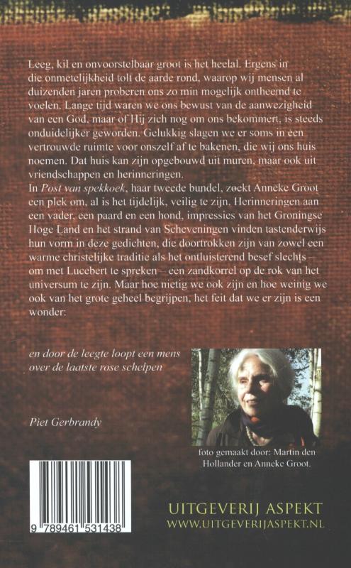 Achterkant van Post van spekkoek