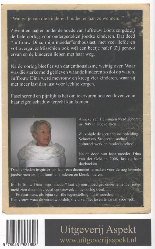 Achterkant van Juffrouw Dina, mijn moeder