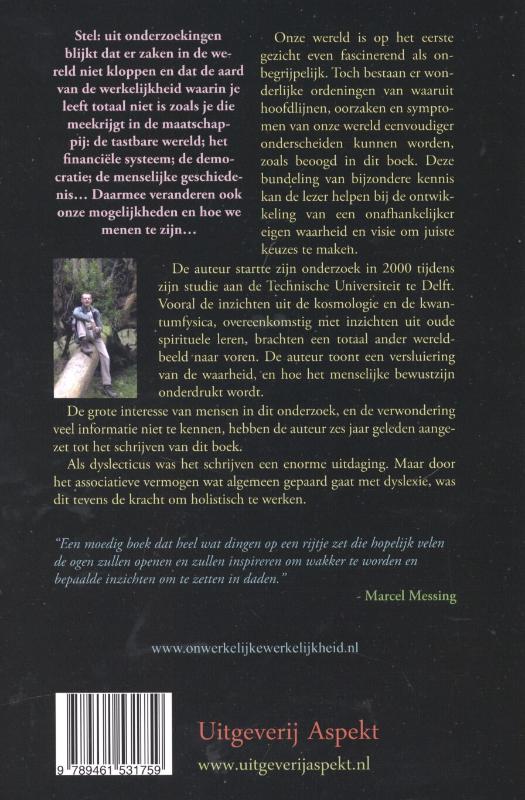 Achterkant van De kosmische aard van onze werkelijkheid