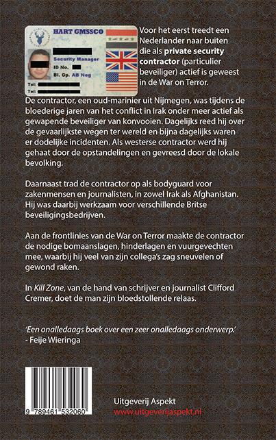 Achterkant van Kill Zone