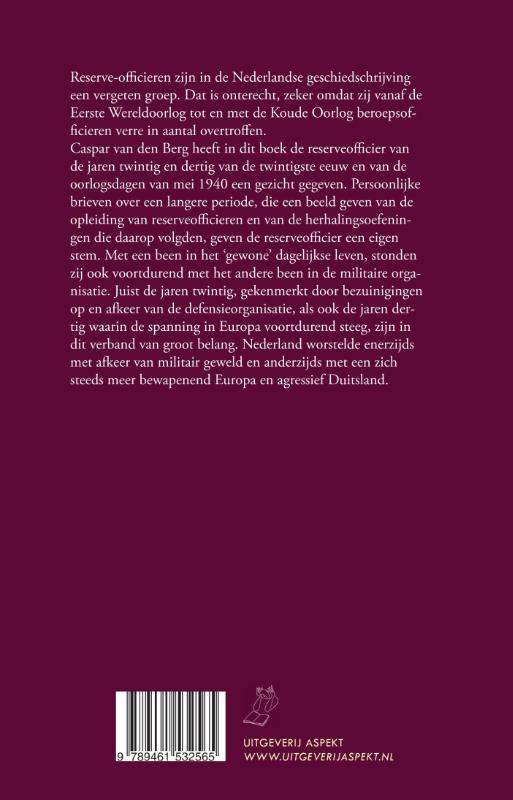 Achterkant van Reserve-kapitein