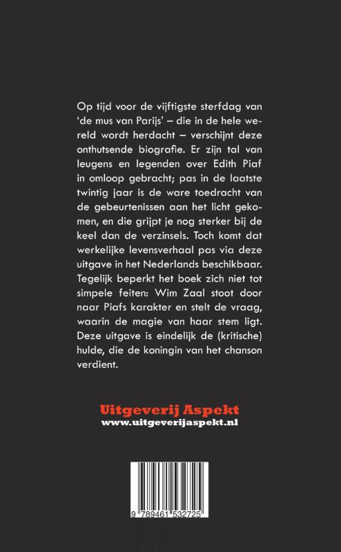 Achterkant van Edith Piaf