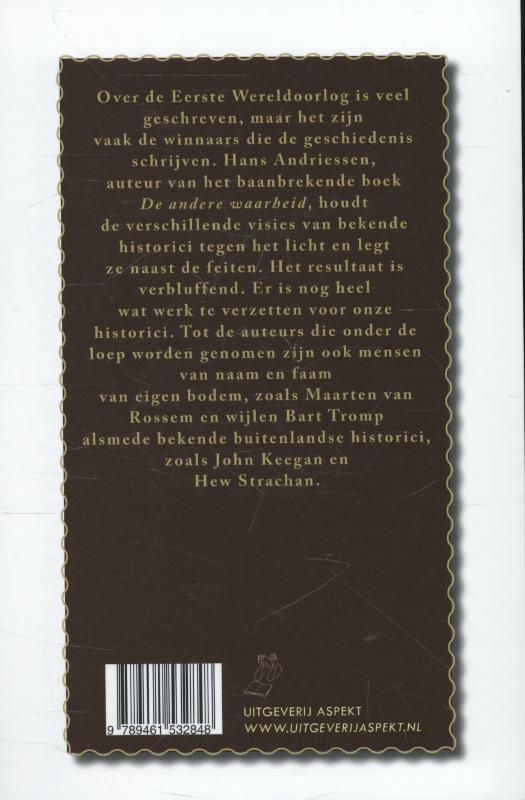 Achterkant van Historici en hun hardnekkige mythes over de Eerste Wereldoorlog