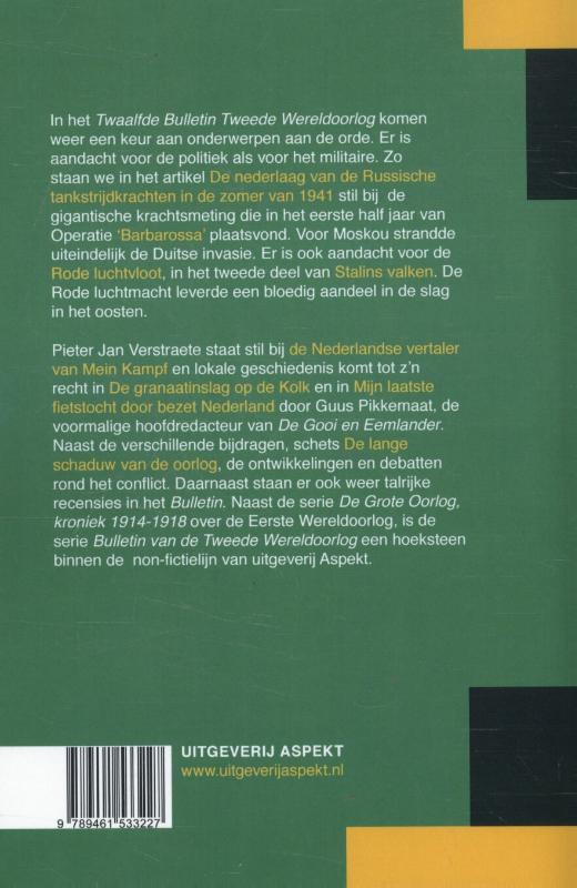 Achterkant van Twaalfde bulletin Tweede Wereldoorlog