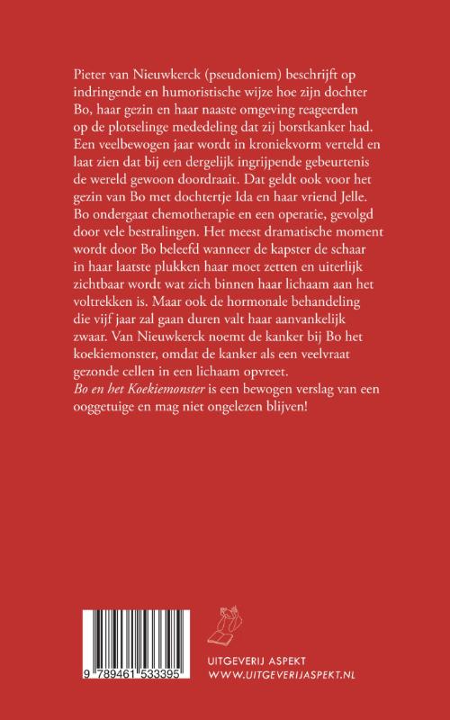 Achterkant van Bo en het koekiemonster