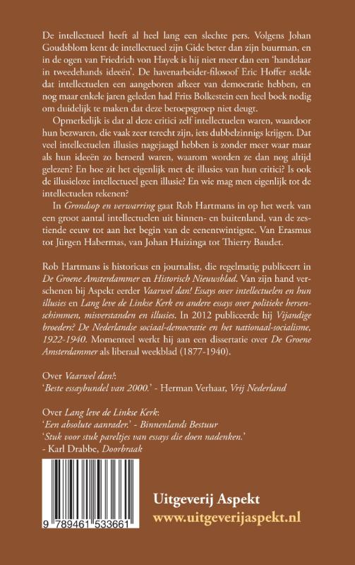 Achterkant van Grondsop en verwarring. Intellectuelen en hun illusies