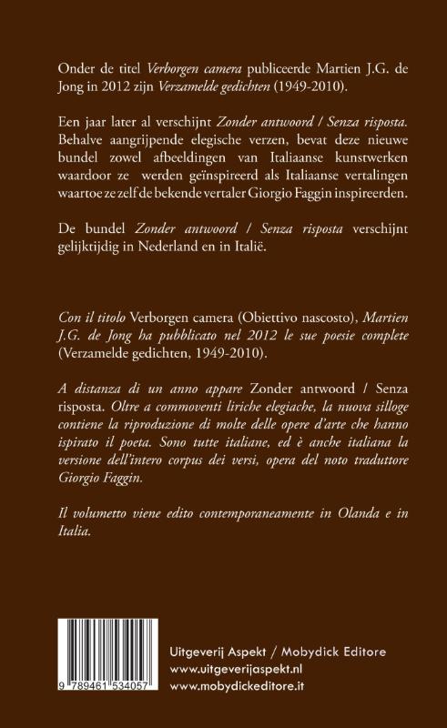 Achterkant van Zonder antwoord