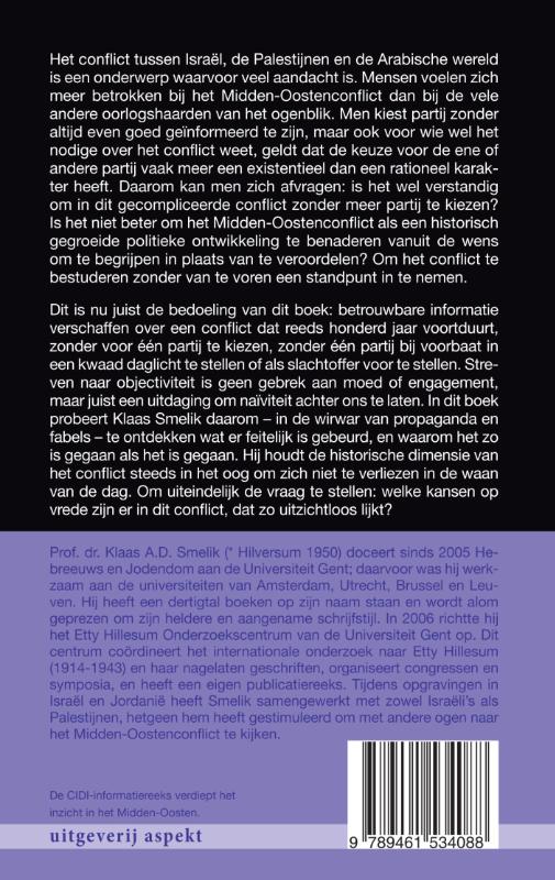 Achterkant van Tussen hoop en catastrofe. Tikva of Nakba