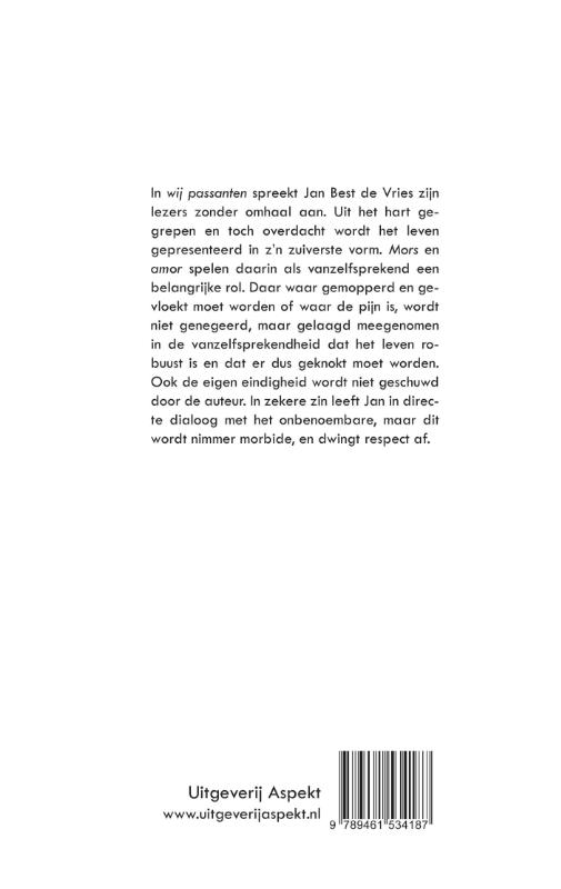Achterkant van Wij passanten