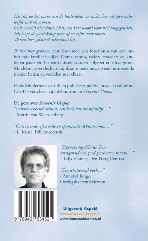 Achterkant van Ik ben hier geboren