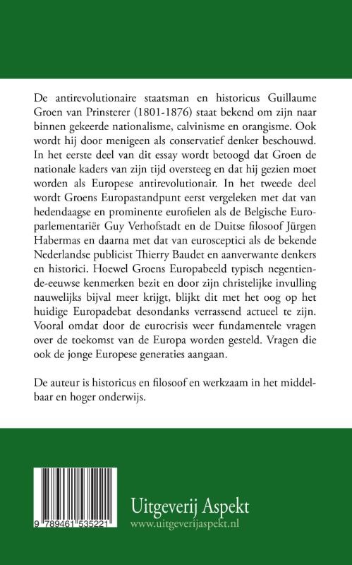 Achterkant van Europese lessen van Groen