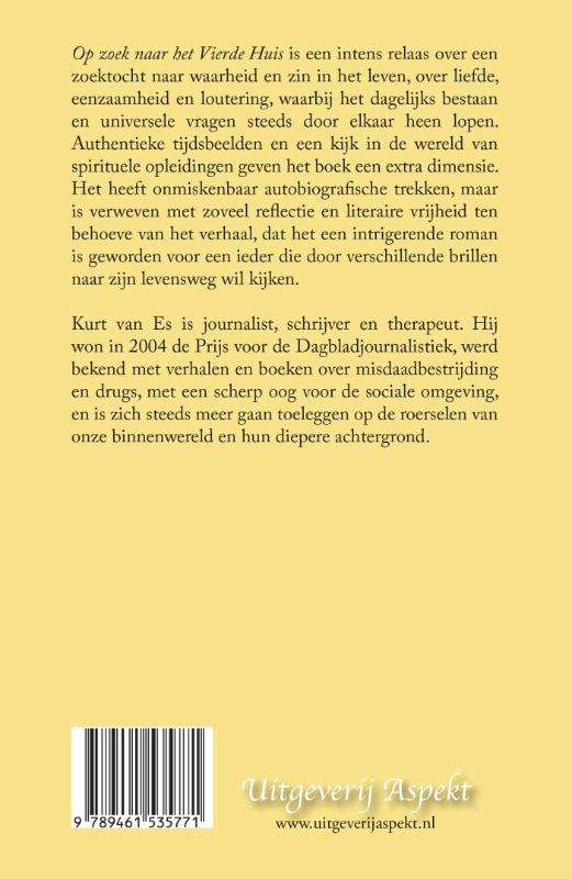 Achterkant van Op zoek naar het vierde huis