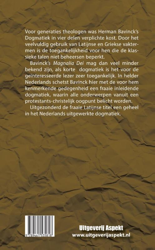 Achterkant van Magnalia Dei