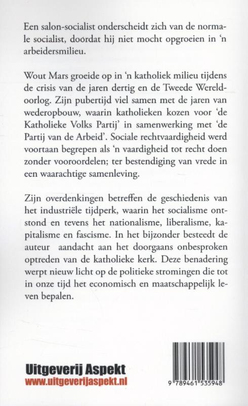 Achterkant van Overdenkingen van een salon-socialist