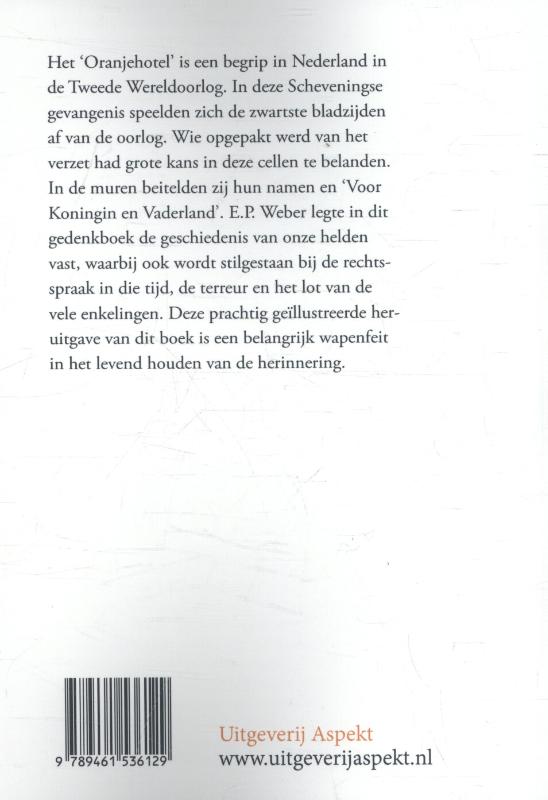 Achterkant van Gedenkboek van het Oranjehotel