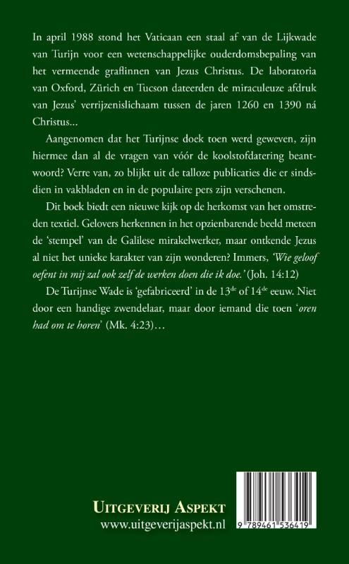 Achterkant van Subliem licht op de lijkwade van Turijn