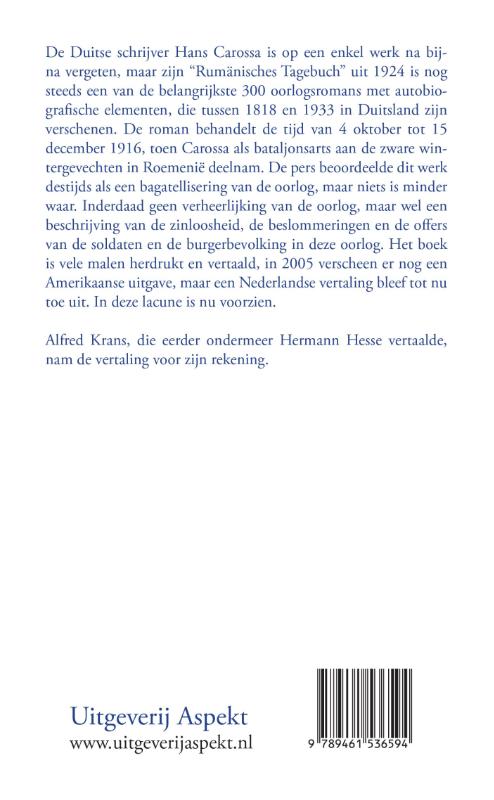 Achterkant van Roemeens oorlogsdagboek