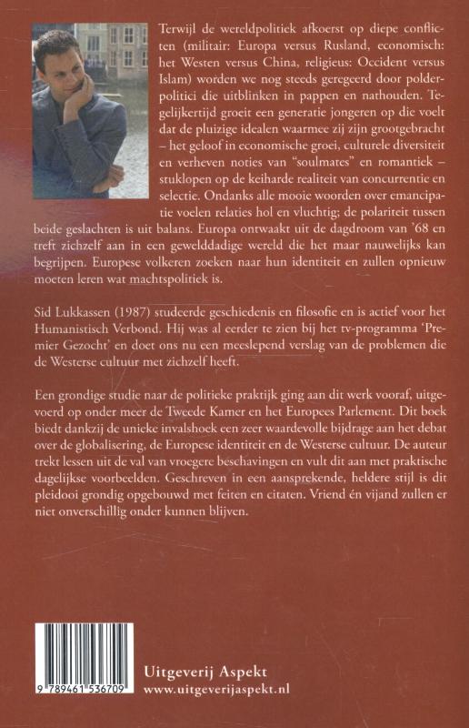 Achterkant van Avondland en identiteit