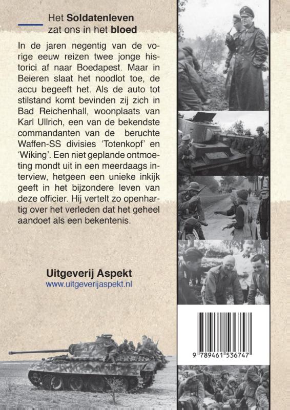 Achterkant van Het soldatenleven zat ons in het bloed