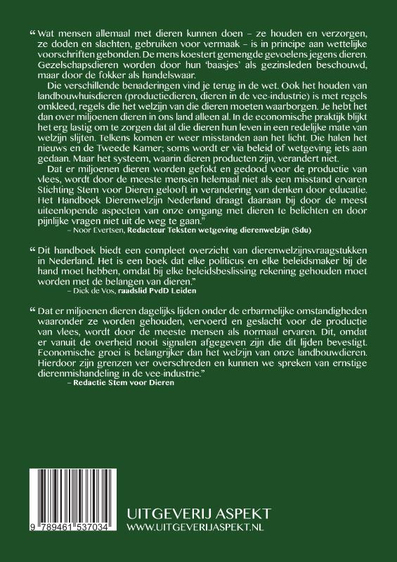 Achterkant van Handboek