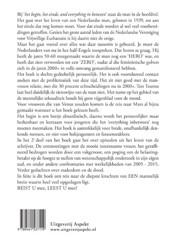 Achterkant van Het begin, het einde and everything in between