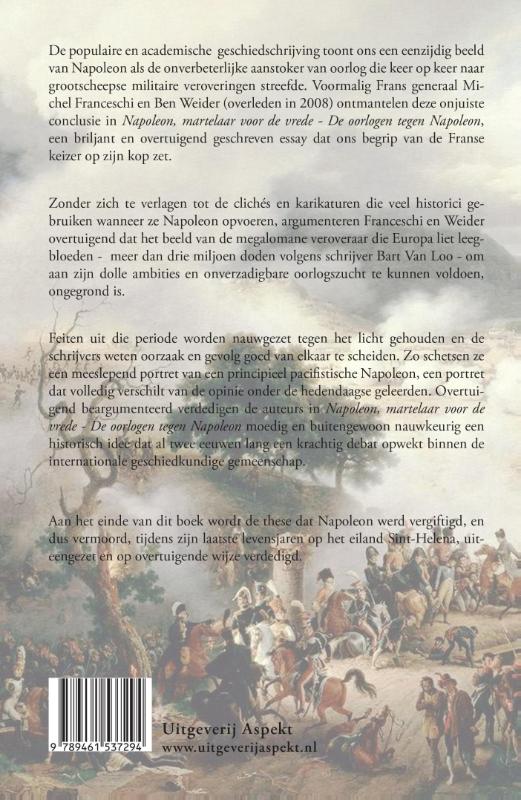 Achterkant van Napoleon, martelaar voor de vrede