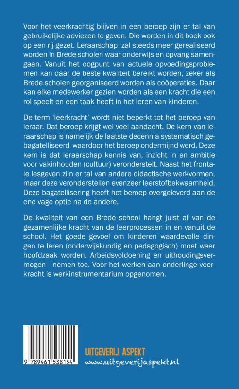 Achterkant van Leerkracht veerkracht