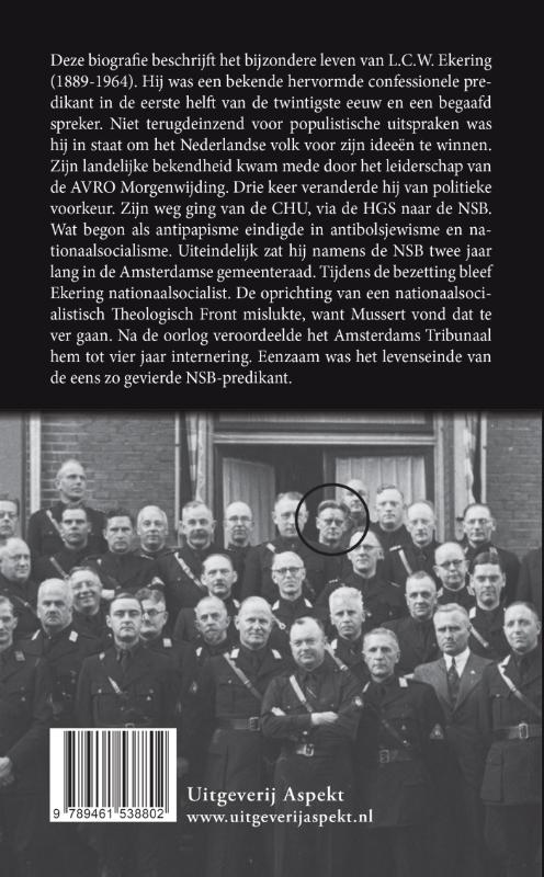 Achterkant van NSB-predikant Ekering