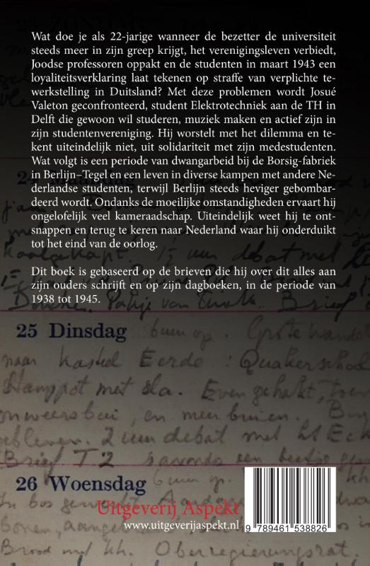 Achterkant van Delftse student in oorlogstijd