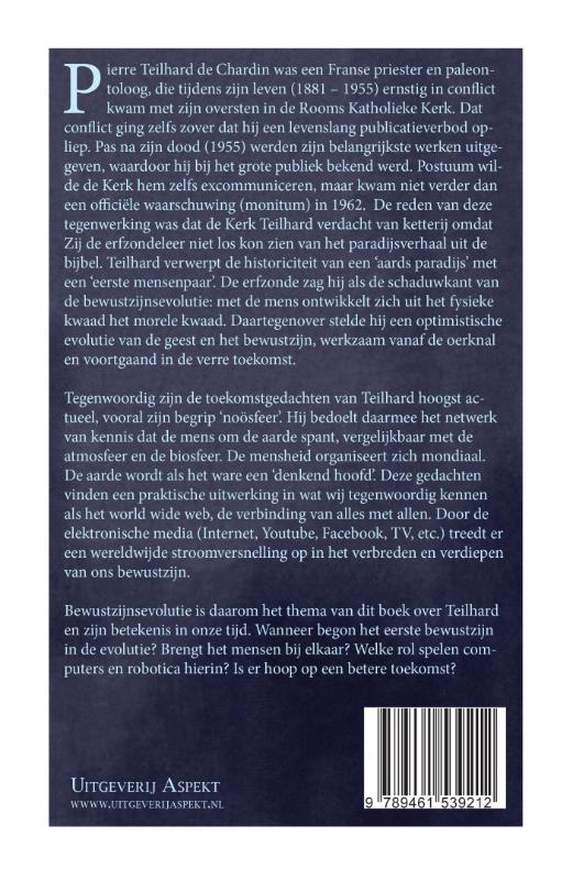 Achterkant van Pierre Teilhard de Chardin